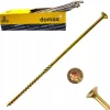 Vis de construction en bois Domax à tête fraisée, zinguée jaune, 8 x 140 mm 50 pcs