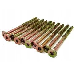 Vis de construction en bois Domax à tête fraisée, zinguée jaune, 8 x 50 mm 100 pcs