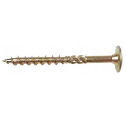 Vis de construction en bois Domax à tête disque, zinguée jaune, 5 x 45 mm 200 pcs
