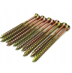 Vis de construction en bois Domax à tête fraisée, zinguée jaune, 4,5 x 60 mm, 200 pcs