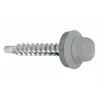 Vis de toiture Klimas WFD pour tôle trapézoïdale sur bois RAL 9006 Aluminium blanc 4,8x55 mm 200 pcs