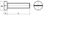 Vis métaux LENNIE tête cylindrique fendue diam. 4 x 16 mm - boîte de 500 - VMCF0401602B