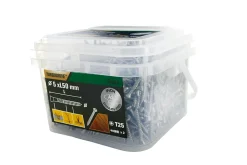 Vis pour terrasse Torx + 2 embouts acier inoxydable 5 x 50 mm, 1000 pièces