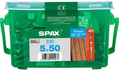 Vis terrasse tête cylindrique torx Spax 5x50mm - 230 pièces