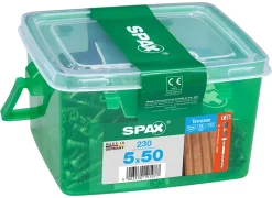 Vis terrasse tête cylindrique torx Spax 5x50mm - 230 pièces