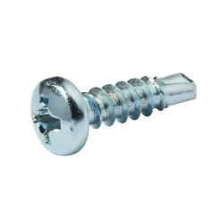 Vis zinguée autoperceuses à tête plate 3,5x13 mm, 25 pièces