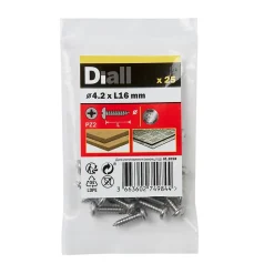 Vis zinguée autoperceuses à tête cylindrique acier inoxydable A2, 4,2x16 mm - 25 pièces