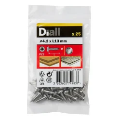 Vis zinguée autoperceuses à tête cylindrique acier inoxydable A2, 4,2x13 mm - 25 pièces