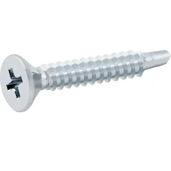 Vis zinguée autoperceuses à tête à collerette, 4,2x32 mm - 100 pièces