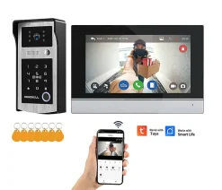 Visiophone antivandale connectée wifi avec digicode et badges