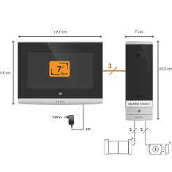 Visiophone connecté Extel Connect 2 avec moniteur tactile 7''