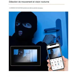 Visiophone connecté wifi pour maison à étages avec 2 écrans