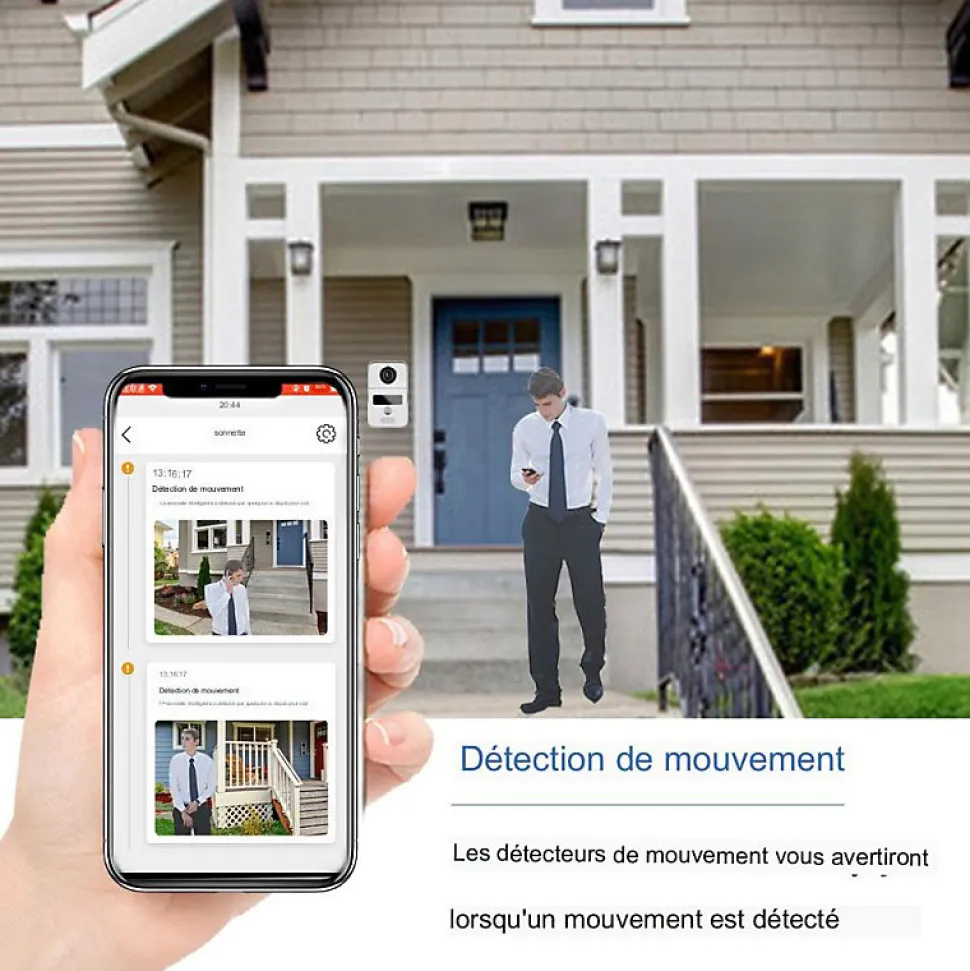 Visiophone connecté wifi pour maison à étages avec 2 écrans