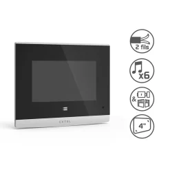 Visiophone filaire écran 4'' et touches tactiles platine de rue 70 mm - Compact - Extel - 720315