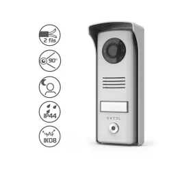 Visiophone filaire écran 4'' et touches tactiles platine de rue 70 mm - Compact - Extel - 720315