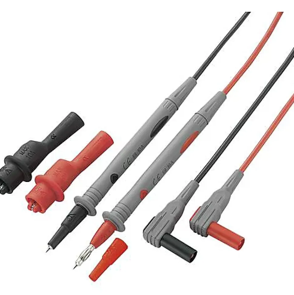 VOLTCRAFT MS-2 Set de cordons de mesure de sécurité Banane mâle 4 mm 1,2 m 10 A CAT III 1000 V CAT IV 600 V