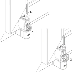 Vérrou de fenêtre coulissante Abus blanc