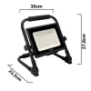 WAINGRO 50W : Projecteur de travail LED SMD 50W avec support de terre et câble 3m