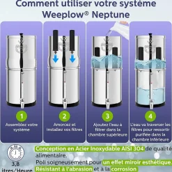 Weeplow(r) Neptune 11L - système de filtration par gravité pour eau potable