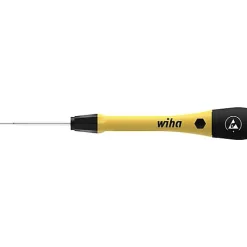 Wiha 43678 PicoFinish ESD Tournevis cruciforme Phillips PH1 x 60 mm, manche ergonomique antistatique