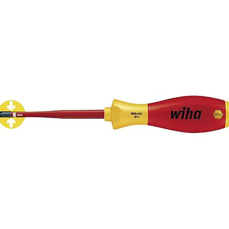 Wiha Pozidriv PZ1 SoftFinish-slimFix VDE 1000 V 35395, tournevis isolé 191 mm