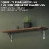 4x Equerres Etagere mural support d'angle en aluminium argent