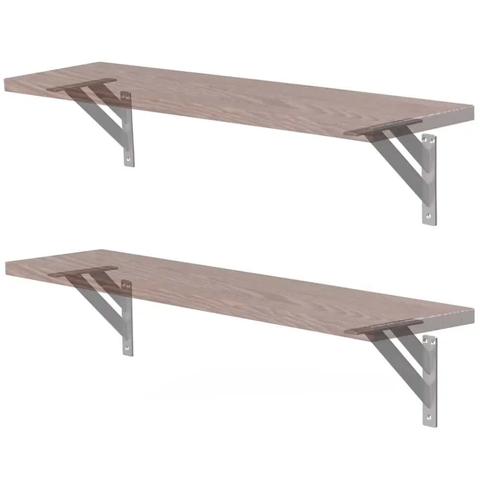 4x Equerres Etagere mural support d'angle en aluminium argent