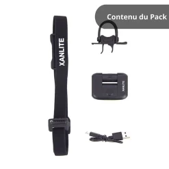 Xanlite - Lampe frontale LED 2 en 1 pour vélo rechargeable USB, 170 Lumens - FR200VEL