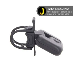 Xanlite - Lampe frontale LED 2 en 1 pour vélo rechargeable USB, 170 Lumens - FR200VEL