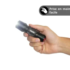 Xanlite - Lampe Torche LED Métallique, x3 Modes d'Eclairage, 600 Lumens, Piles Incluses - TO600M