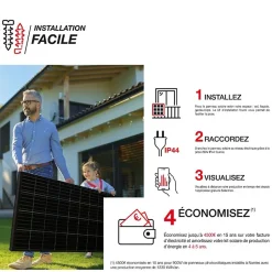 Xanlite - Panneau solaire Kit Advanced 500W, IP67, Onduleur WIFI, Câble 3m - ENKADVANC500W