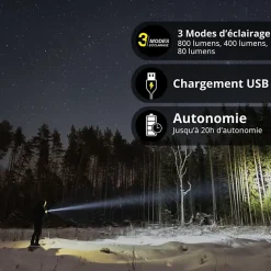 Xanlite - Torche LED à piles, 800 lumens - TO800IP68