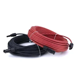 2x20m Allonge câble solaire 6mm² - MC4 - (Noir - Rouge)