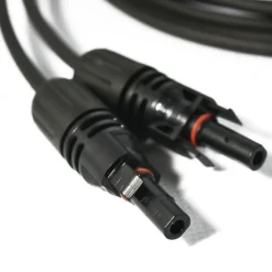 2x1m Allonge câble solaire 4mm² - MC4 - (Noir - Noir)